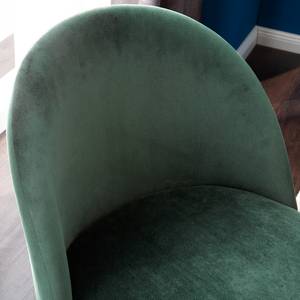 Gestoffeerde stoelen Jacklin (set van 2) fluweel/metaal - zwart - Groen