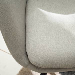 Chaise à accoudoirs Borris Tissu - gris clair