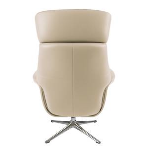 Fauteuil relax Anderson II Cuir véritable Neka : Cachemire - Chrome brillant - Couvert