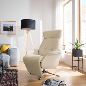 Relaxfauteuil Anderson II Echt leer Neka: Kasjmi - Chroomkleurig glanzend - Bedekken