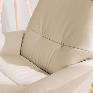 Fauteuil relax Anderson II Cuir véritable Neka : Cachemire - Chrome brillant - Couvert