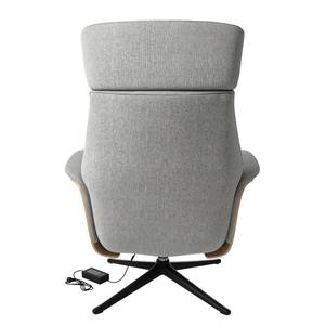 Fauteuil relax Anderson III Tissu Saia: Gris clair - Noir - Chêne