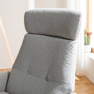 Fauteuil relax Anderson III Tissu Saia: Gris clair - Noir - Chêne