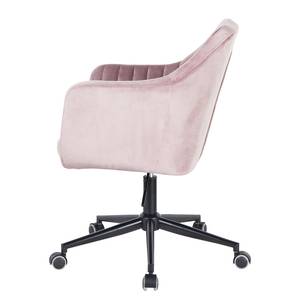 Chaise de bureau Leezy Velours - Rose vieilli / Noir