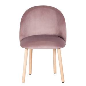 Gestoffeerde stoel Talvik Massief beukenhout/fluweel - beukenhout - Oud pink