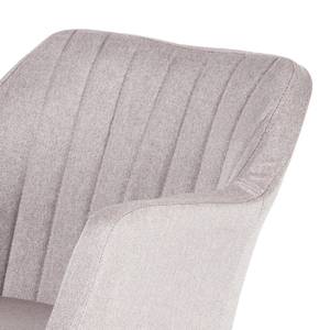 Rocking chair Leedy Tissu / Hêtre massif - Gris clair / Hêtre
