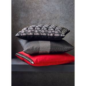 Coussin Rayon Tissu - Noir / Platine