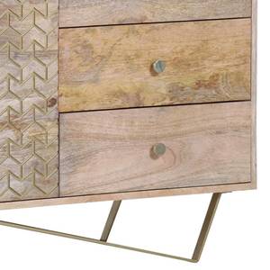 Sideboard Jangada Mango massiv / Metall - Mango / Gold