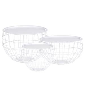 Tables d'appoint Furada (lot de 3) (Lot de 3) - Aluminium - Blanc