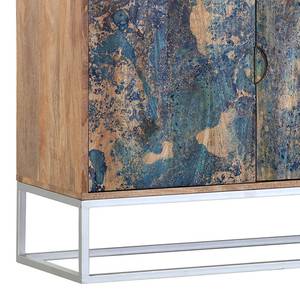 Dressoir Pailo massief mangohout/metaal - mangohout/blauw