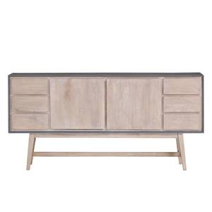 Sideboard Karis Mango massiv - Grau / Mango