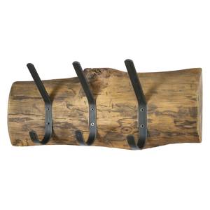 Wandkapstok Marasi massief eikenhout/metaal - eikenhout/zwart - Breedte: 55 cm