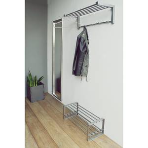 Wandgarderobe Hytop Metall - Silber - Silber