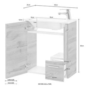 Meuble lavabo Matteo Imitation chêne de Navarra