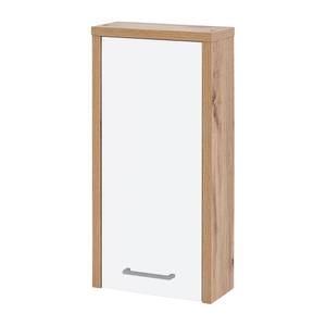 Armoire suspendue Soko Marron - Blanc - Bois manufacturé - 216 x 73 x 16 cm