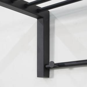 Wandgarderobe Hytop Metall - Schwarz - Schwarz