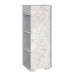 Armoire midi Benni Gris clair / Blanc