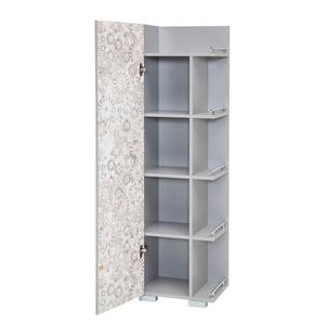 Armoire colonne Benni I Gris clair / Blanc