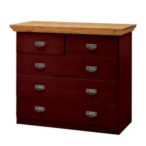 Dressoir Bergen III massief grenenhout - Rood grenenhout/Loogkleurig grenenhout