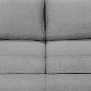 Boxspring-Schlafsofa Runcorn Webstoff - Platin