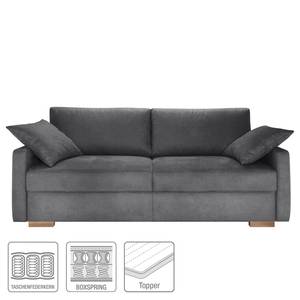 Canapé convertible boxspring Runcorn Aspect cuir vieilli - Graphite