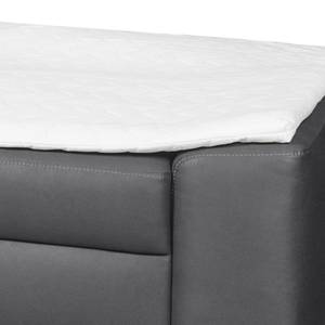 Canapé convertible boxspring Mandeville Aspect cuir vieilli - Graphite