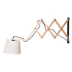 Wandlamp Rapola Wit - Textiel - Hout - 94 x 37 x 25 cm