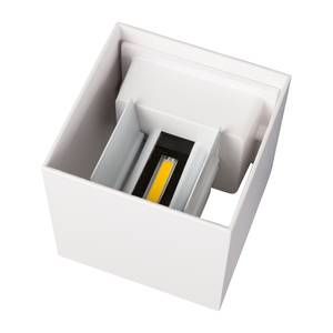 LED-Wandleuchte Cube Aluminium - 1-flammig - Weiß