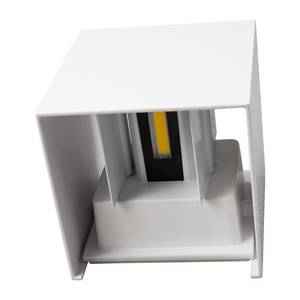 LED-Wandleuchte Cube Aluminium - 1-flammig - Weiß