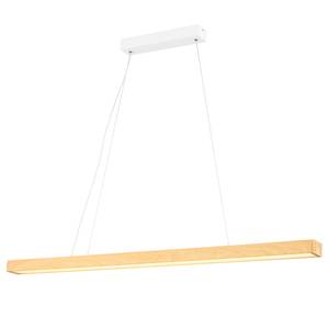 LED-Pendelleuchte Tirva Braun - Kunststoff - Massivholz - 130 x 130 x 7 cm