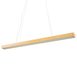 LED-Pendelleuchte Tirva Braun - Kunststoff - Massivholz - 130 x 130 x 7 cm