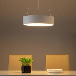 LED-hanglamp Heinu Wit - Metaal - Plastic - Hoogte: 20 cm