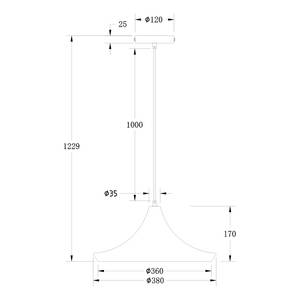 Hanglamp Arkel IJzer - 1 lichtbron - Ijzer