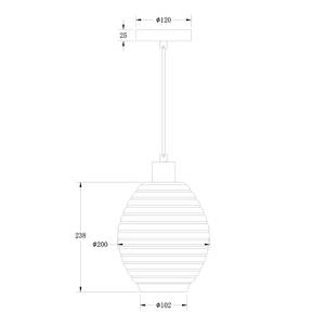 Hanglamp Brighton Veiligheidsglas - 1 lichtbron