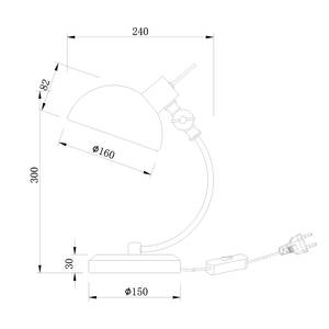 Lampe Feshi Fer - 1 ampoule - Blanc