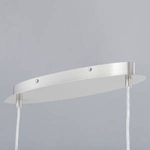 Hanglamp Son Textielmix/ijzer - 2 lichtbronnen - Zwart/wit