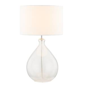 Lampe Loster Tissu mélangé / Verre de sécurité - 1 ampoule - Blanc