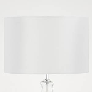 Lampe Loster Verre / Coton - Marron clair - 1 ampoule - Blanc