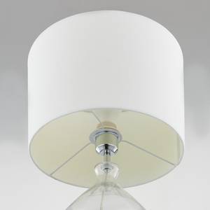 Tafellamp Loster glas/katoen - lichtbruin - 1 lichtbron - Wit