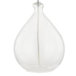 Lampe Loster Verre / Coton - Marron clair - 1 ampoule - Blanc