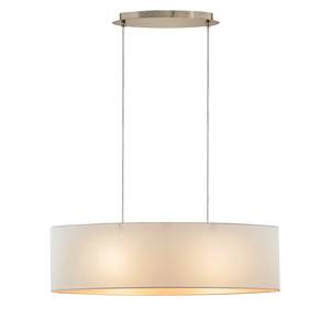 Hanglamp Son Textielmix/ijzer - 2 lichtbronnen - Grijs / Wit