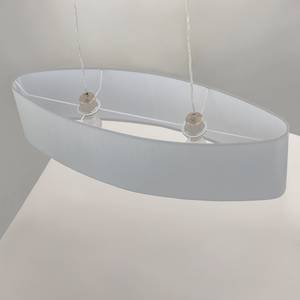 Hanglamp Son Textielmix/ijzer - 2 lichtbronnen - Grijs / Wit