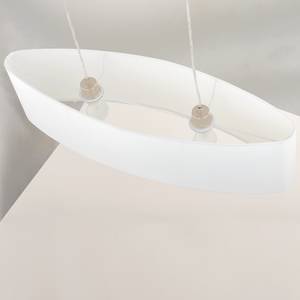 Hanglamp Son Textielmix/ijzer - 2 lichtbronnen - Wit