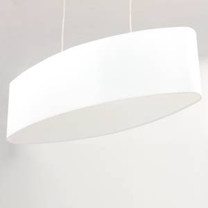 Lampada a sospensione Son Tessuto misto / Ferro - 2 punti luce - Bianco