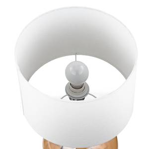 Lampe Loster Tissu mélangé / Verre de sécurité - 1 ampoule - Crème
