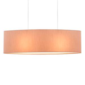 Hanglamp Son Textielmix/ijzer - 2 lichtbronnen - Donkerbruin/wit