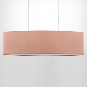 Hanglamp Son Textielmix/ijzer - 2 lichtbronnen - Donkerbruin/wit