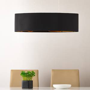 Hanglamp Son Textielmix/ijzer - 2 lichtbronnen - Zwart