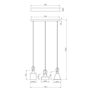 Hanglamp Greebo aluminium - wit