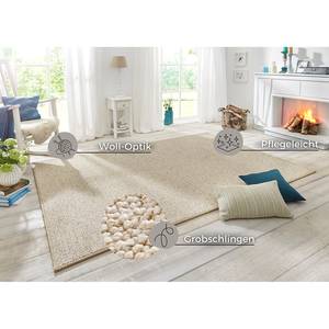 Tapis à poils courts Wolly II Fibres synthétiques - Beige - Ø 200 cm